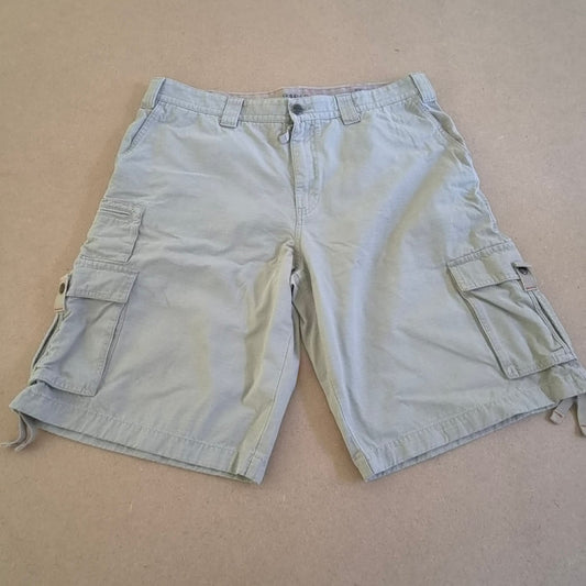 Short Cargo Ripstop Vert Sauge "Eddie Bauer" – Style Gorpcore / Outdoor – Taille US 36 (XL)