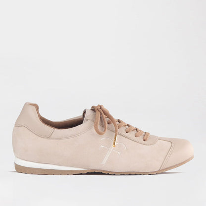Froggie Women's Slimline Sneaker lace up - Ice Suede and Leather - 13079