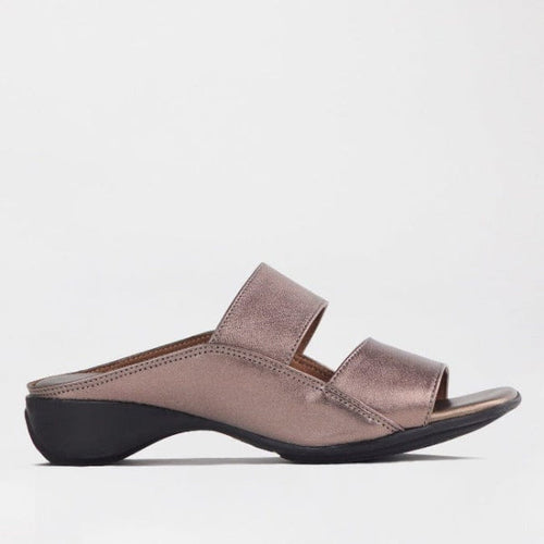 Froggie Slip-on Mule Sandal in Lead Pearl- 12317 - single side.