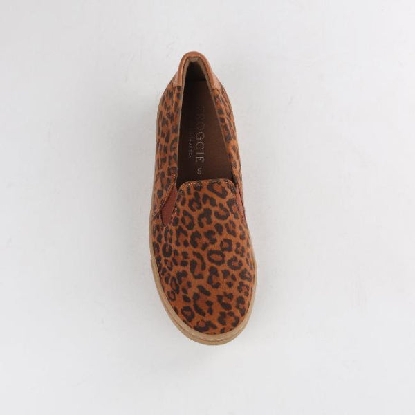 Froggie Slip-on Sneaker with Removable Footbed in Tan Multi - 12750 - top angle.