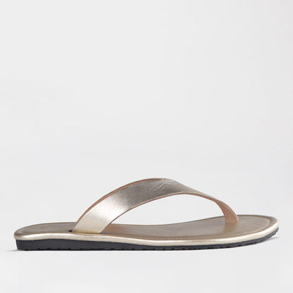 Froggie Shoes Sandals Froggie Women's Slip Slop Sandal -Gold Leather -13001