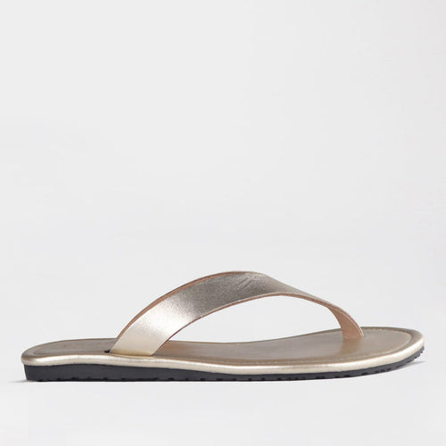 Froggie Shoes Sandals Froggie Women's Slip Slop Sandal -Gold Leather -13001