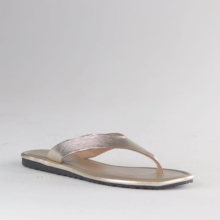 Froggie Shoes Sandals Froggie Women's Slip Slop Sandal -Gold Leather -13001