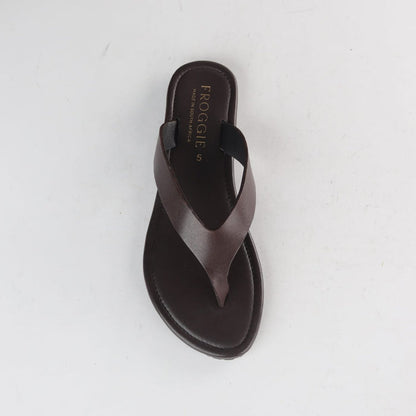Froggie Shoes Sandals Froggie Women's Slip Slop Sandal-Brown Leather - 13001