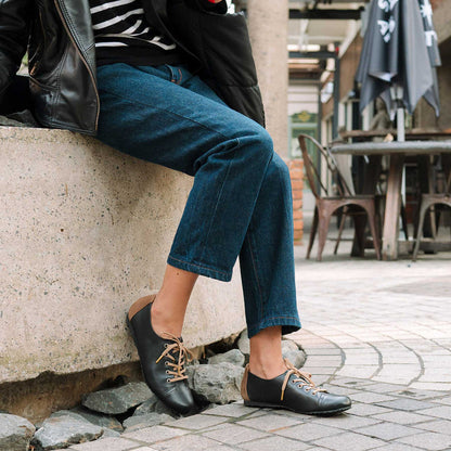 Factory Shop Shoes Froggie Women’s Sneaker- Black - 13032 - close up.