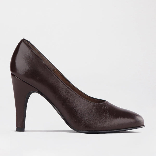 Froggie Shoes Shoes Stiletto Court Shoe in Nude Ebony - 12825