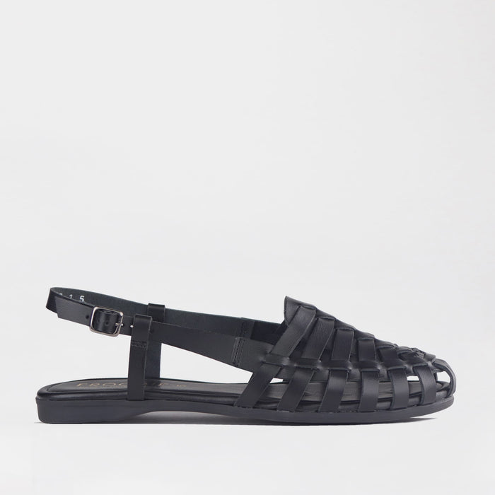 Froggie Shoes Shoes 4 / Black / 13137 Strappy Fisherman Sandal
