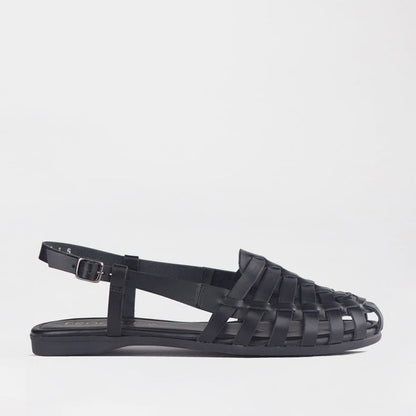 Froggie Shoes Shoes 4 / Black / 13137 Strappy Fisherman Sandal