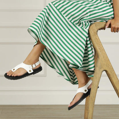 Froggie Swop Flop Upper Slingback Sandal in White - 12717