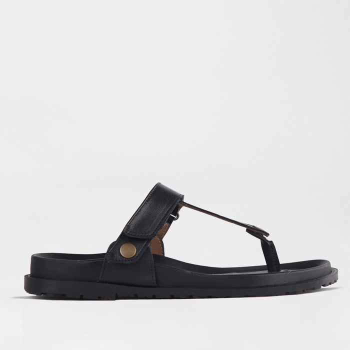 Froggie Velcro T-Bar Black STRAP ONLY - 12731 - side angle.