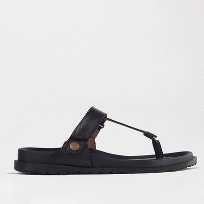 Froggie Velcro T-Bar Black STRAP ONLY - 12731 - side angle.