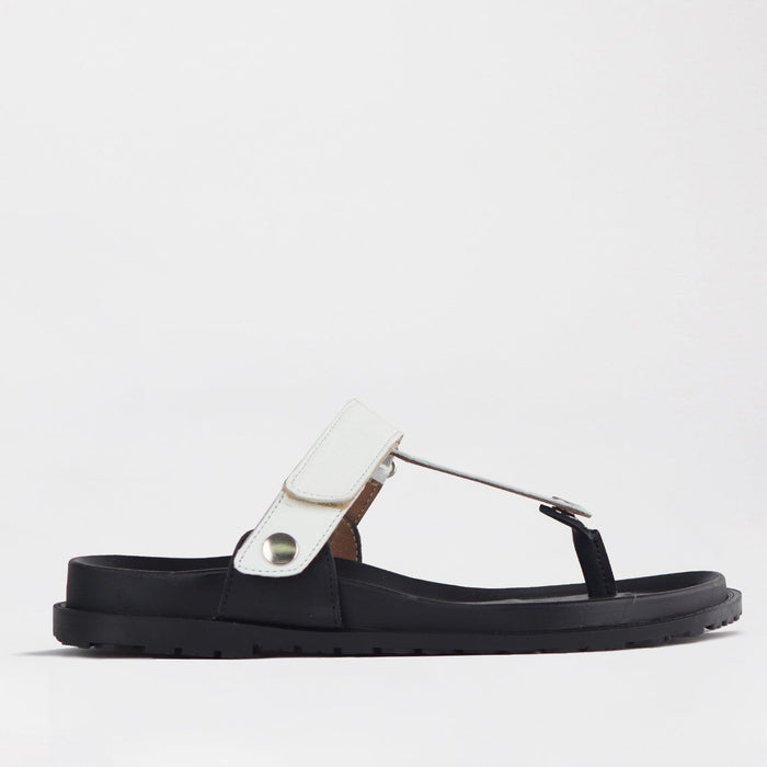 Froggie Velcro T-Bar White STRAP ONLY - 12731 - side angle.