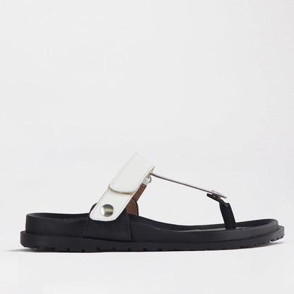 Froggie Velcro T-Bar White STRAP ONLY - 12731 - side angle.