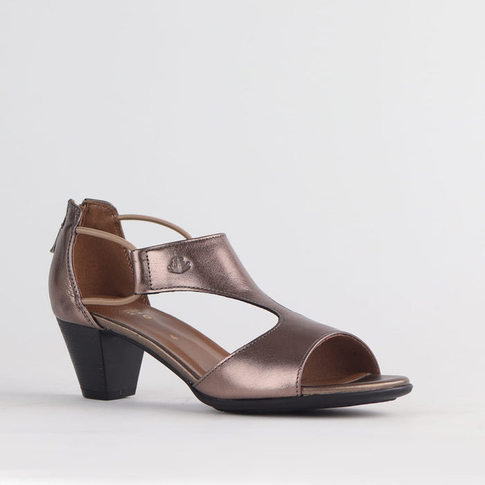 Froggie Shoes Shoes Froggie Women's T-Bar Heel Closed Back-Wider Fit -Lead Metallic - 11645