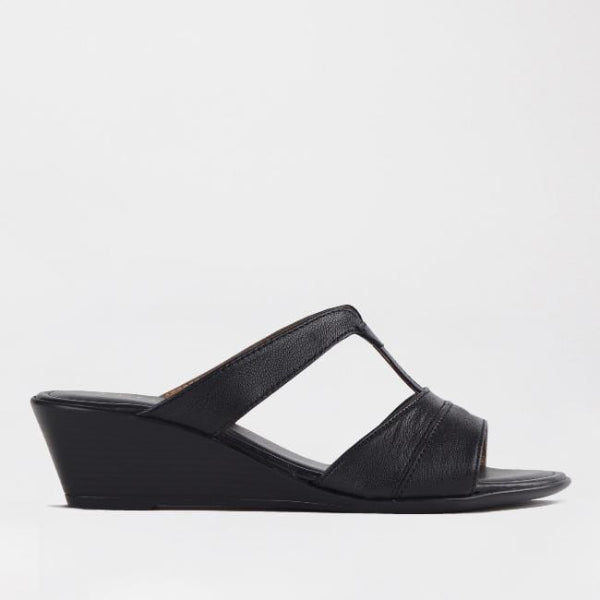 Froggie Double-band Wedge in Black - 11621 - single side.