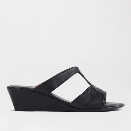 Froggie Double-band Wedge in Black - 11621 - single side.