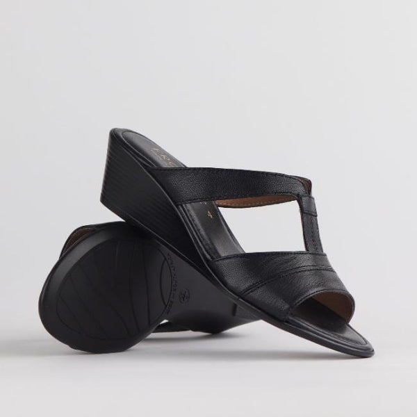 Froggie Double-band Wedge in Black - 11621 - pair.