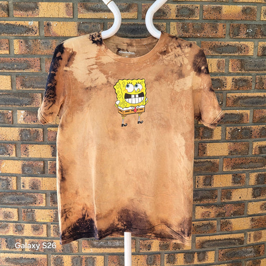 T-shirt Bob l’Éponge Nickelodeon tie-dye marron – M