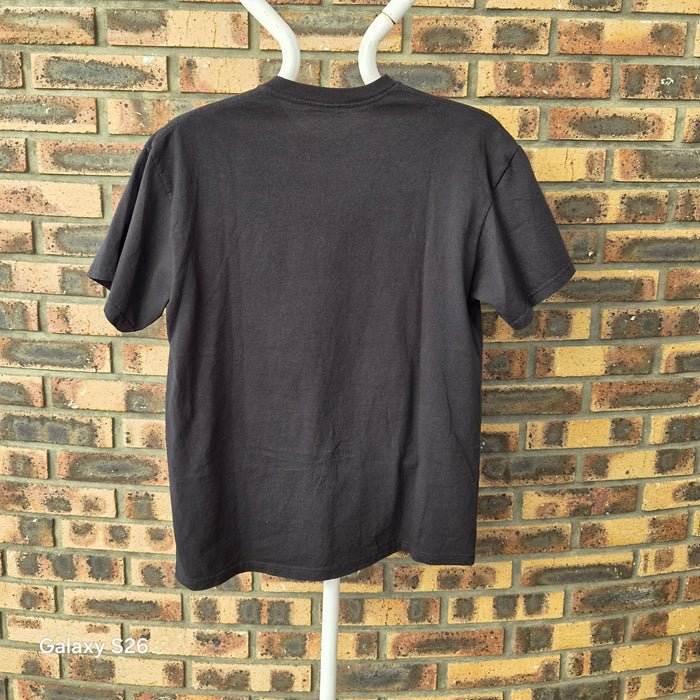 T-shirt Delta Apparel chat Père Noël noir taille L