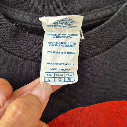 T-shirt Delta Apparel chat Père Noël noir taille L