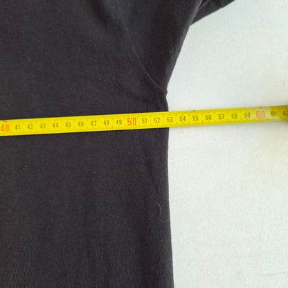 T-shirt Delta Apparel chat Père Noël noir taille L