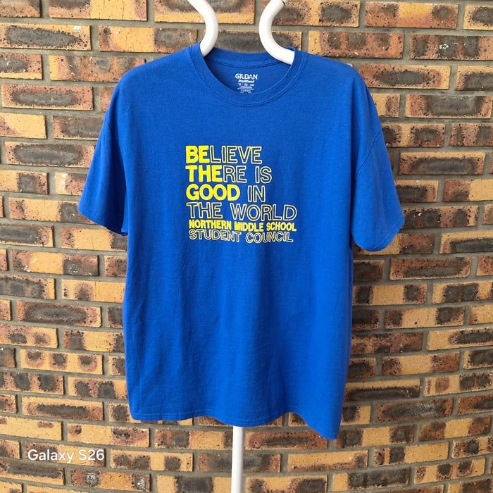 T-shirt Gildan Northern Middle School Student Council bleu XL