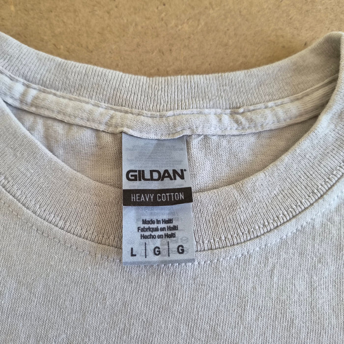 T-shirt Gildan Papa Grandfather moto beige taille L