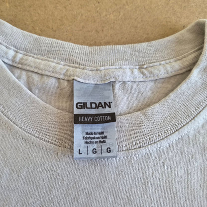 T-shirt Gildan Papa Grandfather moto beige taille L