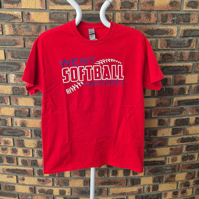 T-shirt Gildan West Carteret Softball rouge – L