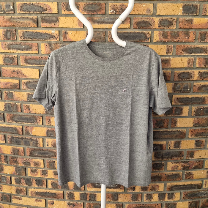 T-shirt Nautica gris logo voilier brodé – L