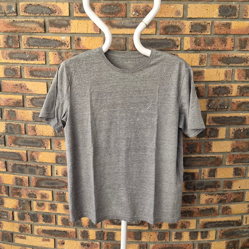 T-shirt Nautica gris logo voilier brodé – L