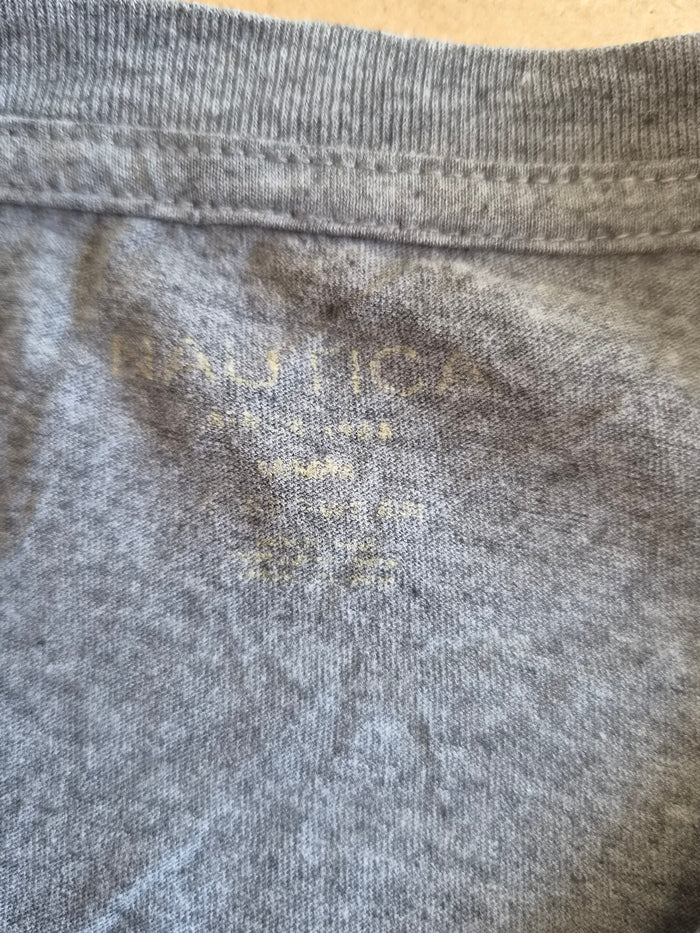 T-shirt Nautica gris logo voilier brodé – L