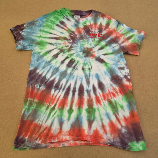 T-Shirt Tie-Dye Multicolore GILDAN Heavy Cotton "HAV life" – Taille S