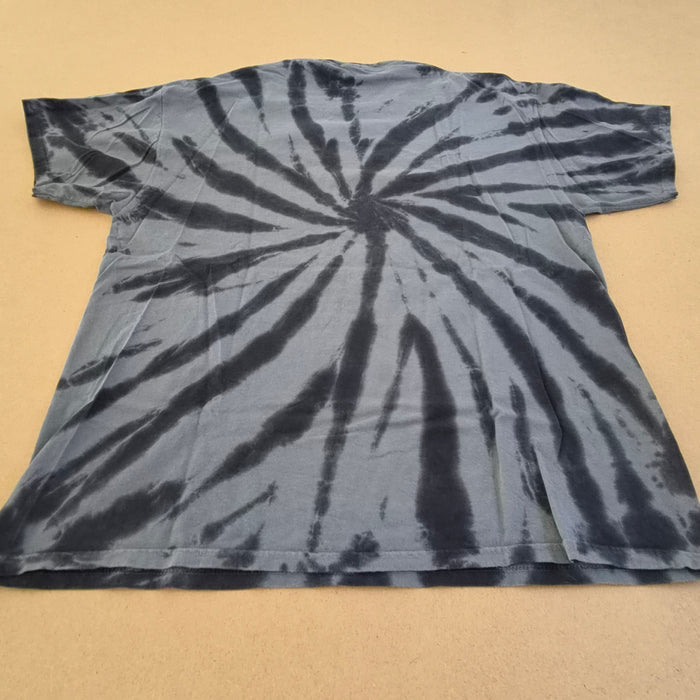 T-Shirt Tie-Dye Noir & Gris "Barnstormer Baseball" – Taille XL