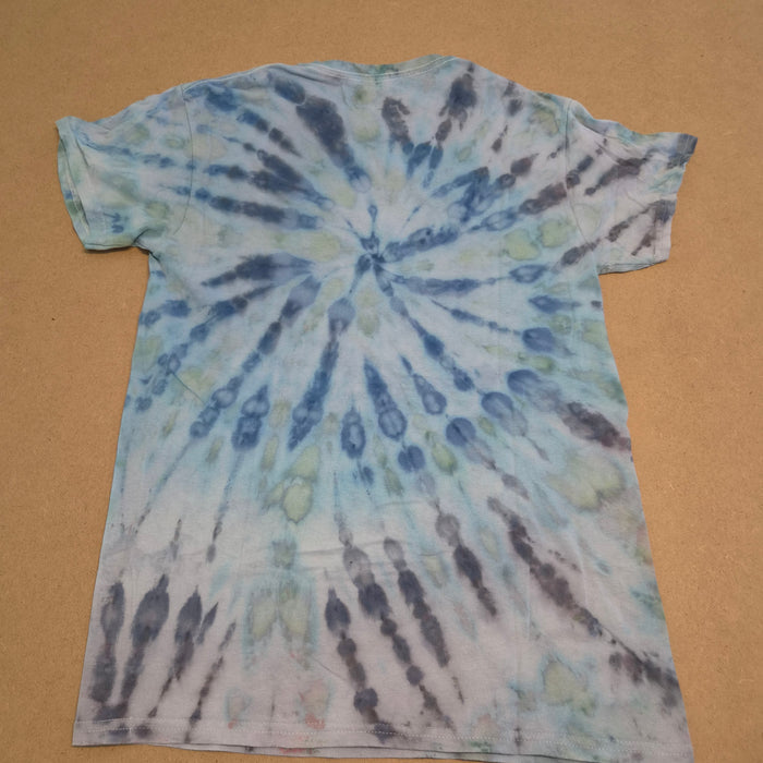 T-Shirt Tie-Dye Spirale Bleu & Pastel GILDAN – Taille S