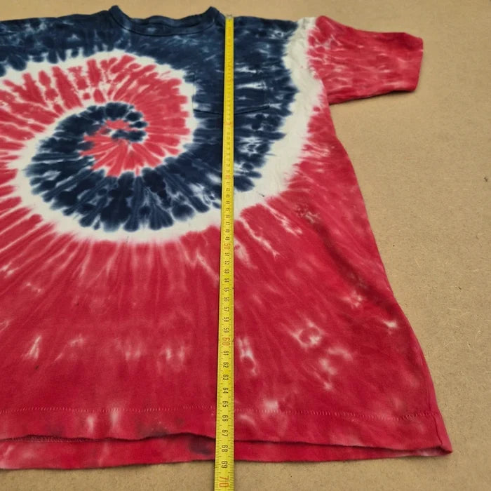 T-shirt tie-dye spirale rouge blanc bleu Old Navy taille S
