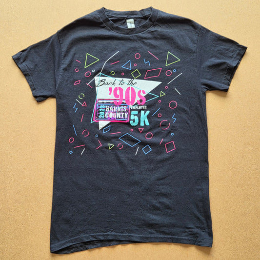T-shirt vintage Gildan Back to the 90s - face avant motif néon
