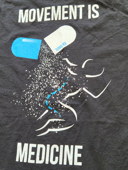 T-Shirt Vintage Gildan TORQ Physical Therapy "Movement is Medicine" - Noir - L