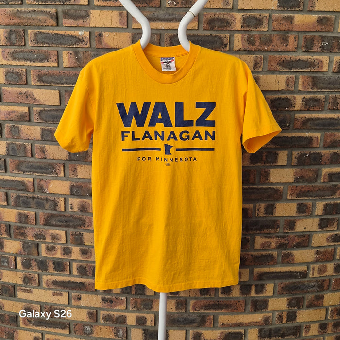 T-shirt Walz Flanagan for Minnesota USA jaune taille L