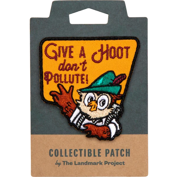 The Landmark Project Give A Hoot Embroidered Patch