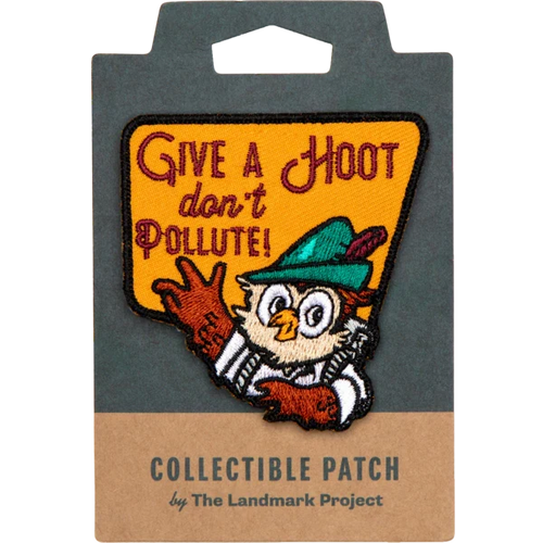 The Landmark Project Give A Hoot Embroidered Patch