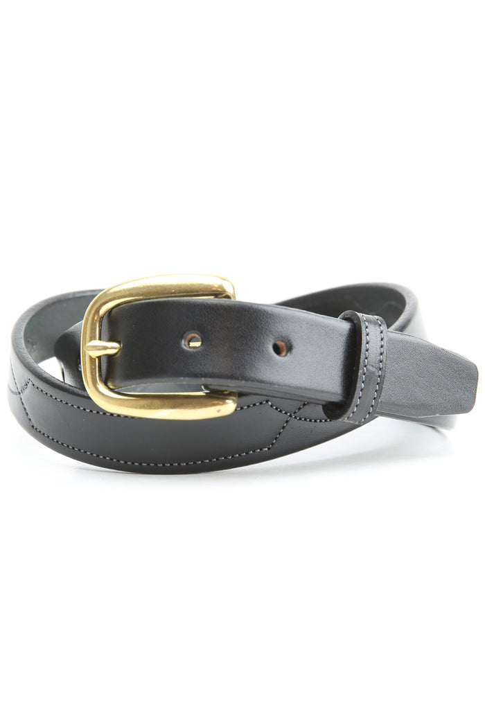 Tory Leather 1" 3 Times Repeated Stitched Pattern Belt (2333) - Black