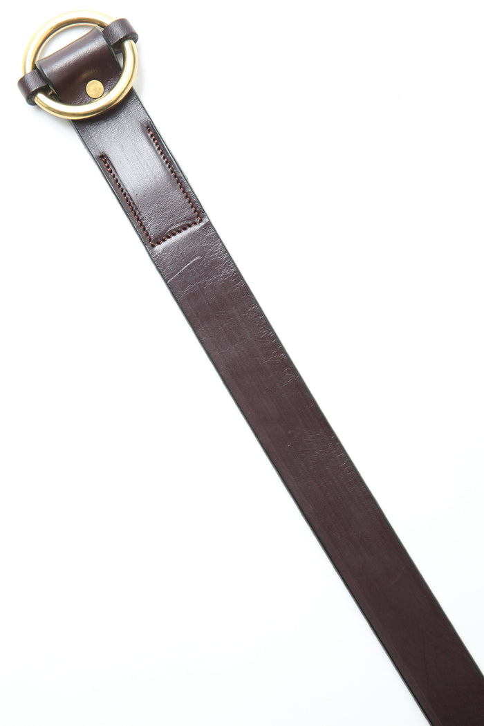 Tory Leather 1.25" BRIDLE LEATHER O-RING BELT - HAVANA (2611)
