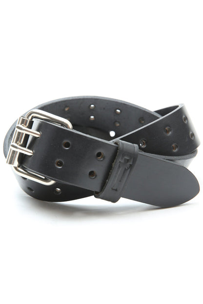 Totem Brand Co. Two Prong Leather Belt 1.5" (Black) (400)