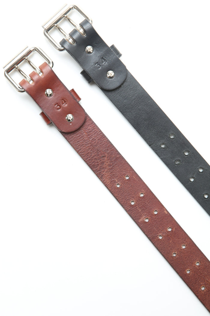 Totem Brand Co. Two Prong Leather Belt 1.5" (Black) (400)