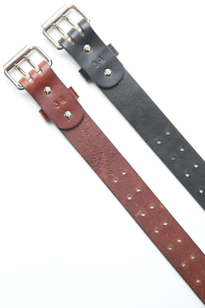 Totem Brand Co. Two Prong Leather Belt 1.5" (Black) (400)