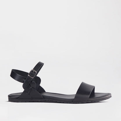 Froggie Shoes Shoes 4 / Black / 13083 Unlined Flat Ankle Strap Sandal