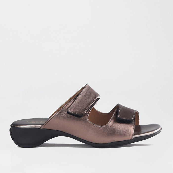 Factory Shop Mule Sandal in Lead Metallic - 12557 - single side.