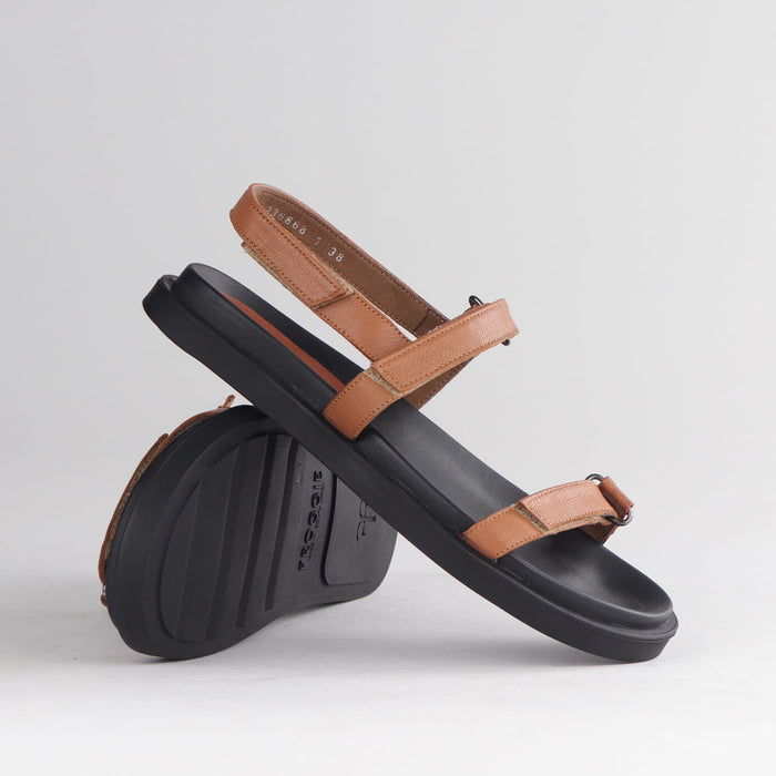 Froggie Shoes Shoes Froggie Women's Velcro strop-Tan Leather - 12690