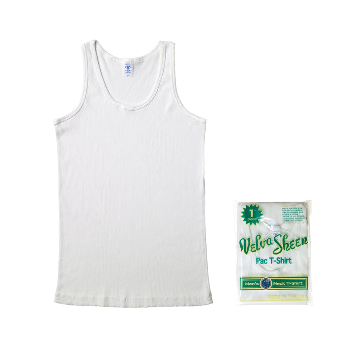Velva Sheen - Rib Tank Top - White